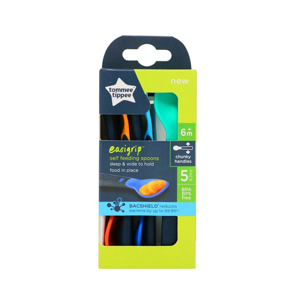 Tommee Tippee Easigrip Self Feeding Spoons 5 Pack