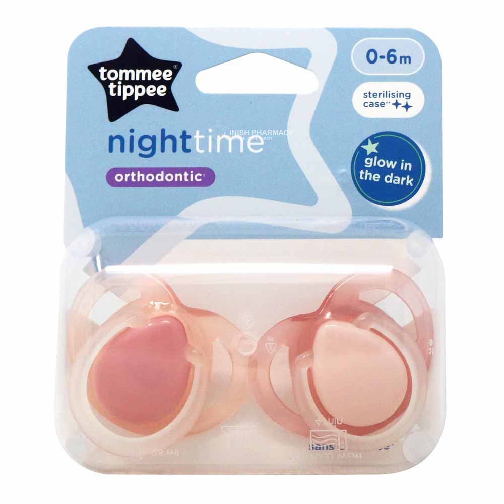 Tommee Tippee Night Time Orthodontic Silicone Soothers 0-6m 2 Pack - Image 3
