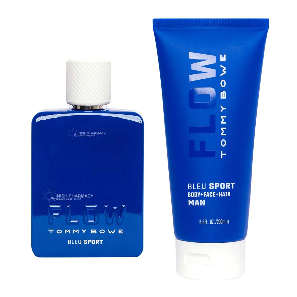 Tommy Bowe Flow Bleu Sport Wash Bag 2 Piece Giftset - Image 2