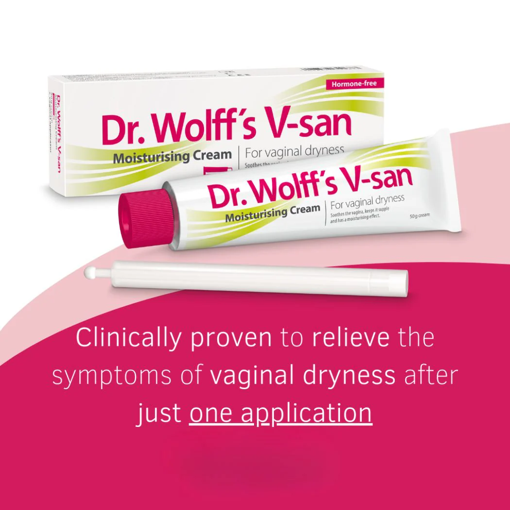 Dr Wolff's V-San Moisturising Cream For Vaginal Dryness 50g - Image 5