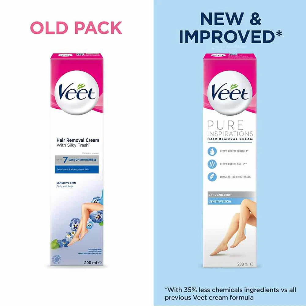 Veet Hair Removal Cream For Sensitive Skin 100ml - Image 2