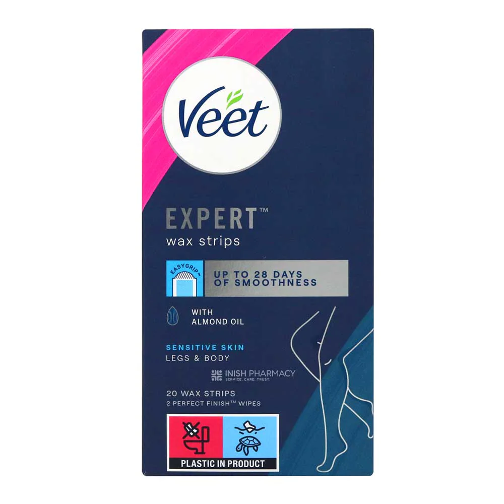 Veet Wax Strips For Sensitive Skin 20 Pack