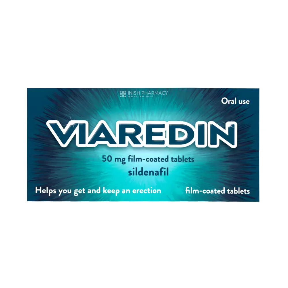Viaredin 50mg Sildenafil Tablets 8 Pack