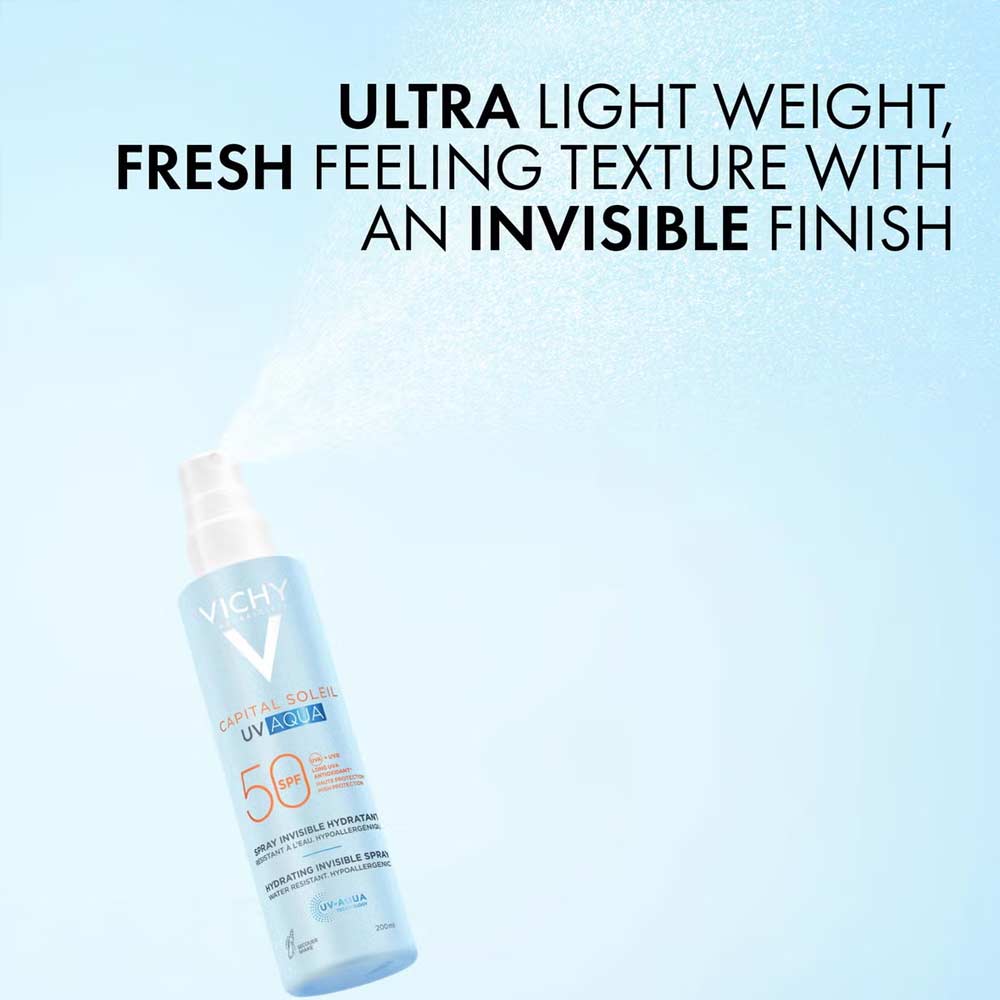Vichy Capital Soleil UV Aqua Spray Invisible Hydratant SPF50 200ml - Image 3