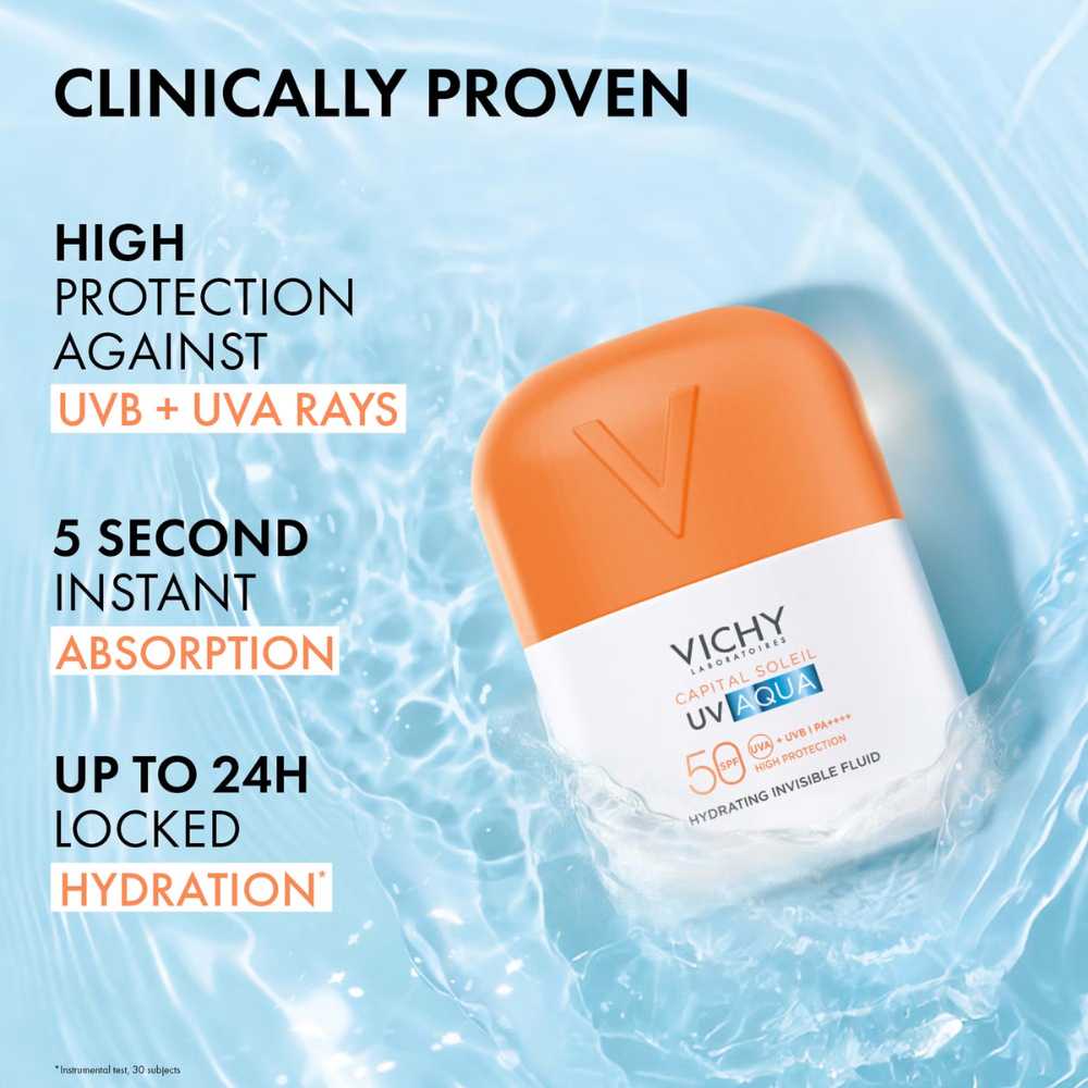 Vichy Capital Soleil UV Aqua Fluide Invisible Hydratant SPF50 50ml - Image 2