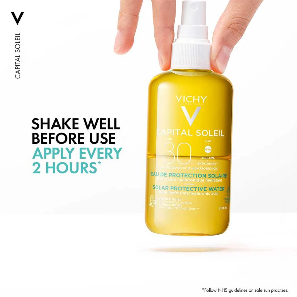 Vichy Capital Soleil Solar Protective Water Hydrating SPF30 200ml - Image 2