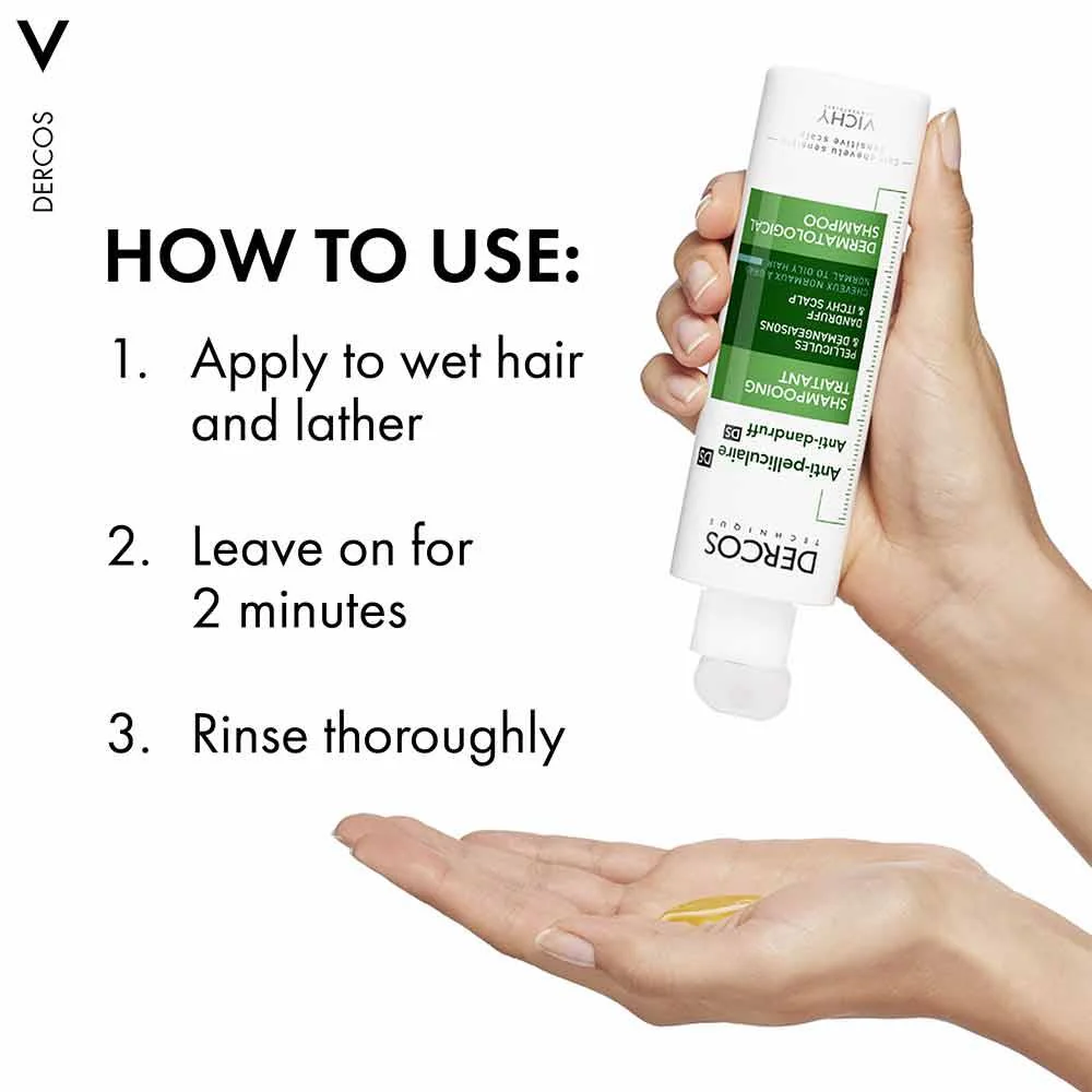 Vichy Dercos Anti Dandruff & Itchy Scalp Shampoo Dry Hair 390ml - Image 4