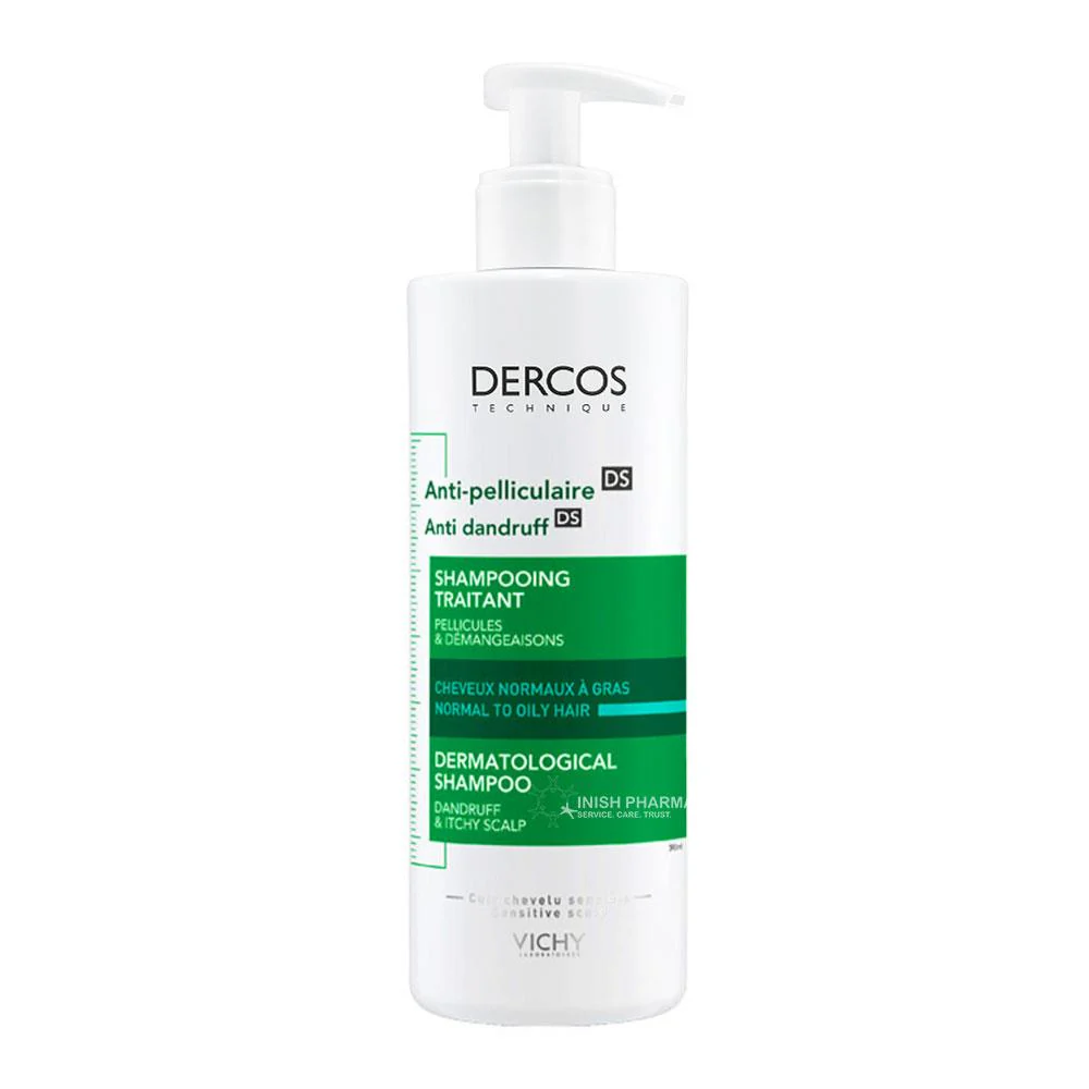 Vichy Dercos Anti Dandruff & Itchy Scalp Shampoo Normal to Oily Hair 390ml
