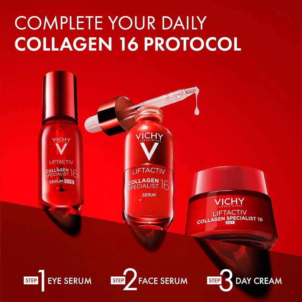 Vichy Liftactiv Collagen Specialist 16 Eye Serum 15ml - Image 8