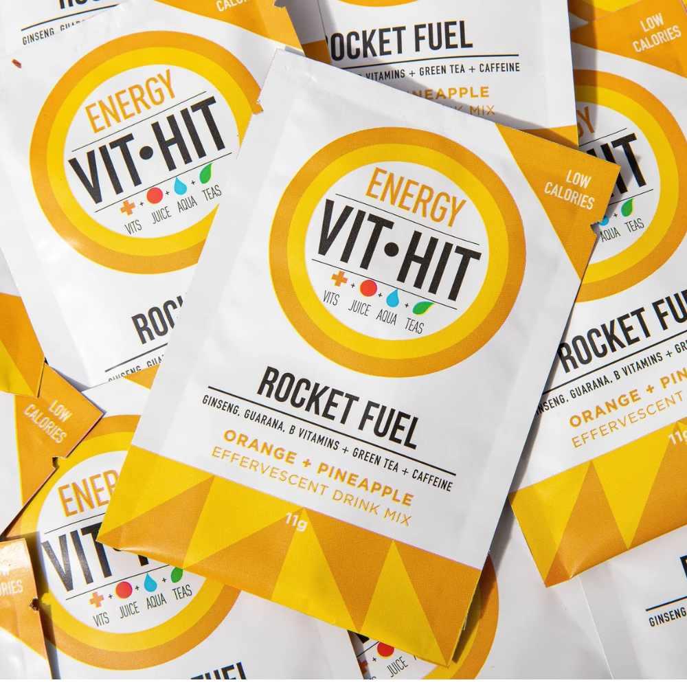 Vit-Hit Rocket Fuel Effervescent Orange & Pineapple 14 Sachets - Image 3