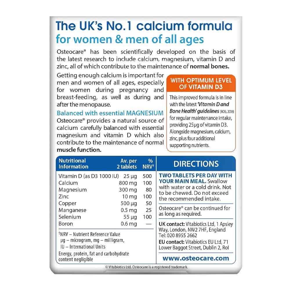Vitabiotics Osteocare Original 30 Pack - Image 2