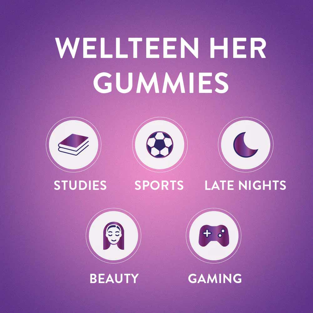 Vitabiotics Wellteen Her Gummies Mixed Berry 60 Pack - Image 3