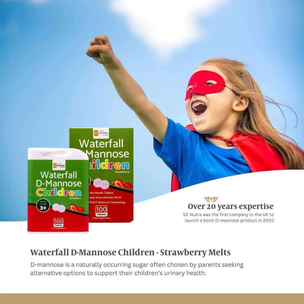 Waterfall D-Mannose Children Strawberry Melts 100 Tablets - Image 3