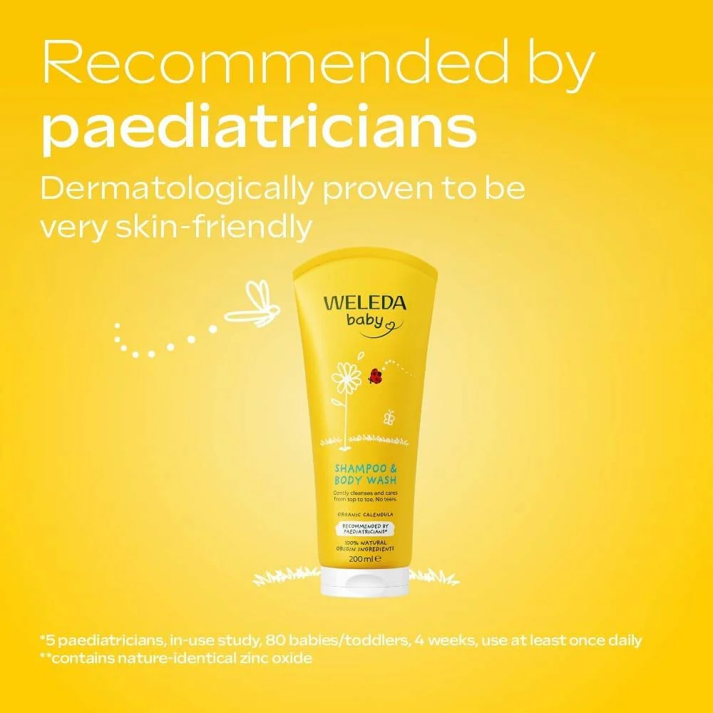 Weleda Baby Calendula Shampoo & Body Wash 200ml - Image 3