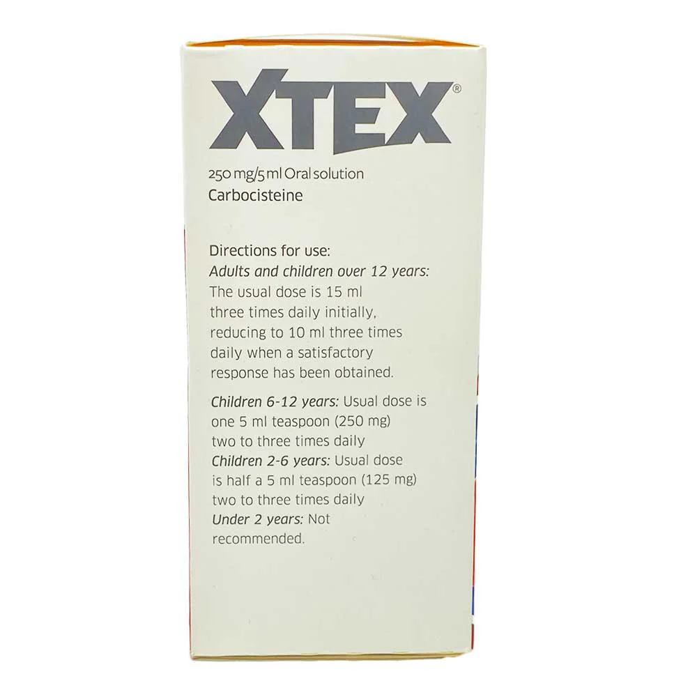Xtex Carbocisteine 250mg/5ml Oral Solution Sugar Free 200ml - Image 3