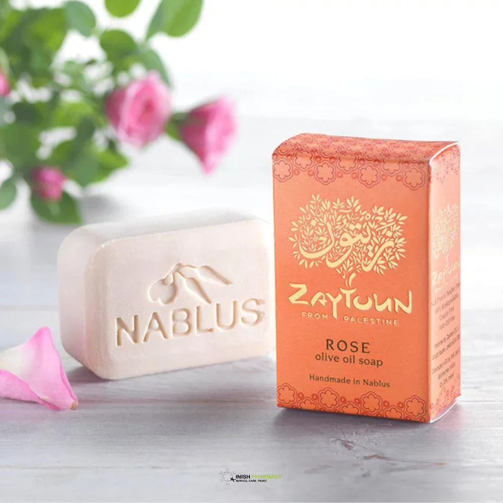 Zaytoun Rose Olive Olive Soap 100g - Image 2