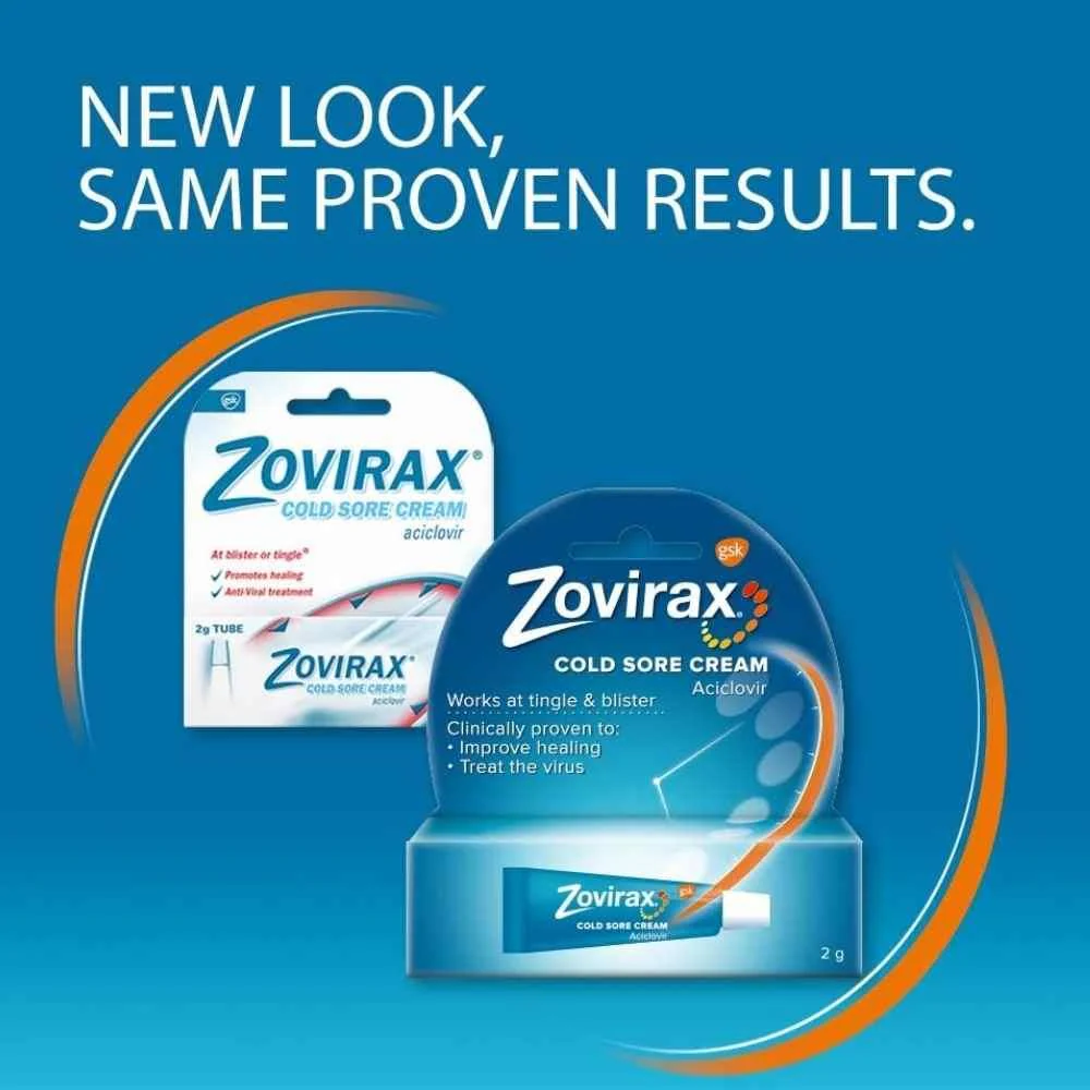 Zovirax Cold Sore Cream 2g Tube - Image 2